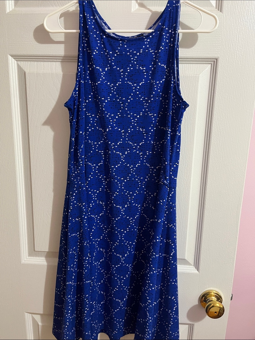 Apt. 9 Royal Blue Printed Sleeveless Midi Dress